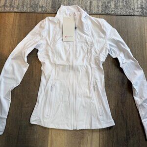 White Define lululemon Jacket Full Zip Size 4